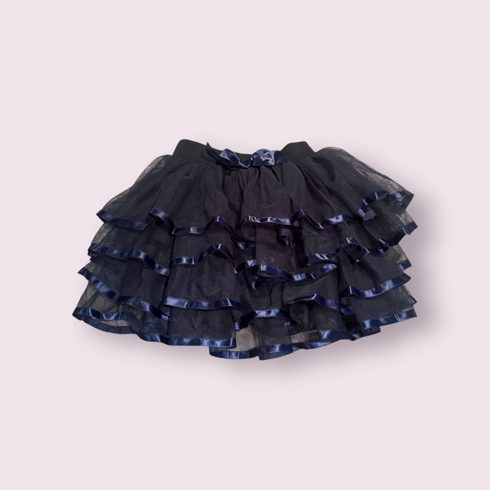 Toddler Girl Navy Blue Layered Tulle Skirt
